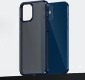 Ice-Crystal Matte PC+TPU Vierhoek Airbag Schokbestendig Hoesje Voor iPhone 12 mini (Blauw)