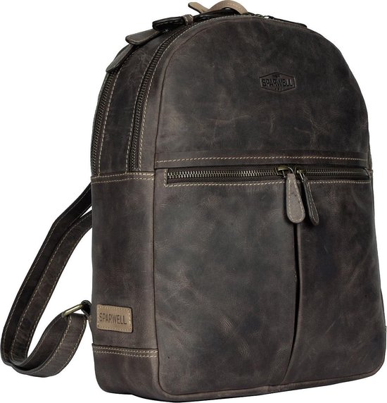 Sparwell Trendy Tory Leren Rugzak - 100% Buffel leer | Bruin | bol.com