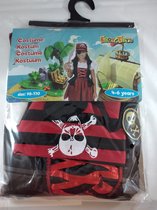 Verkleedset Piraat jurk maat 98-110 Kindercrea