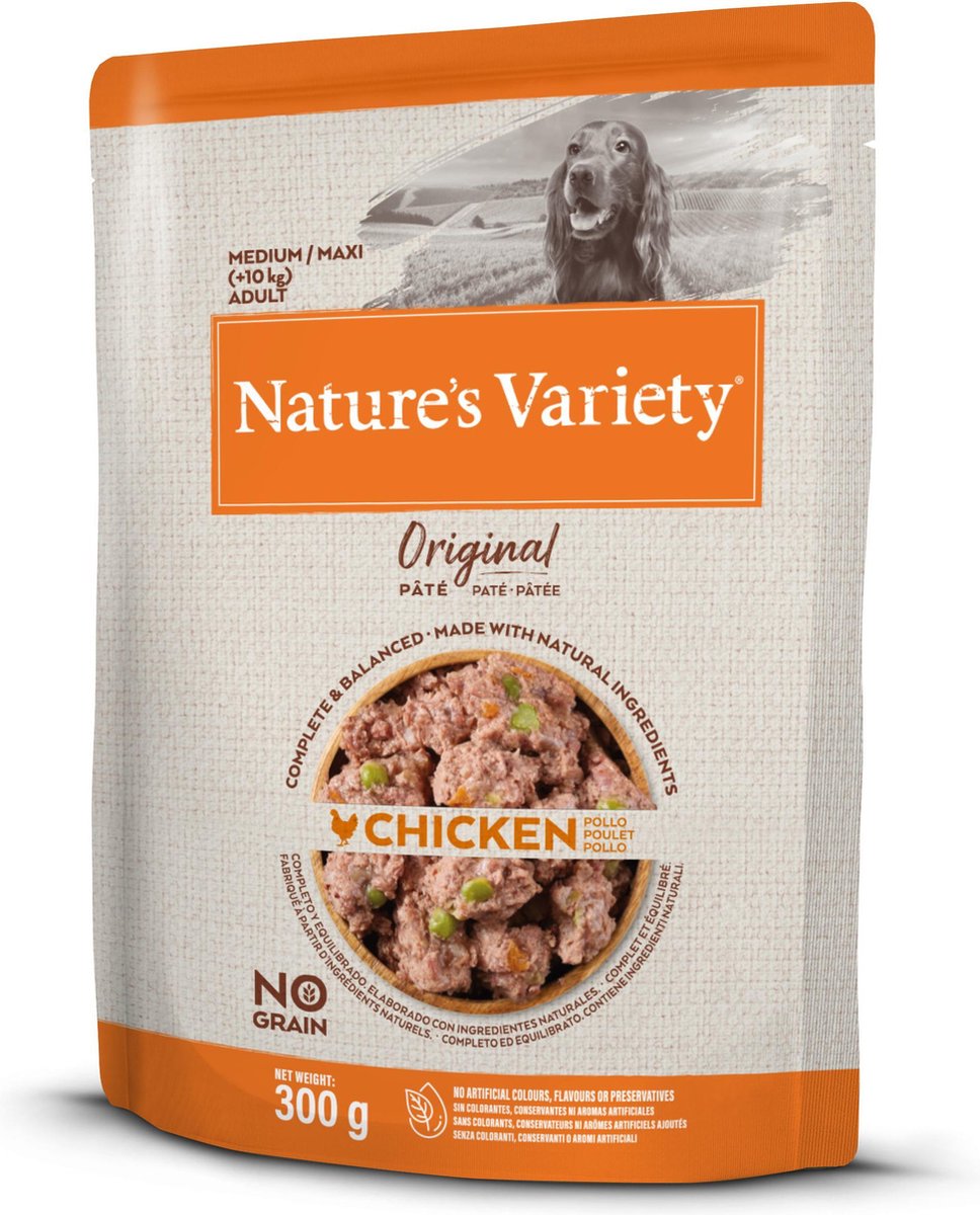 Nature's Variety - Original Adult Medium Maxi Pouch Chicken Hondenvoer