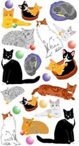Purple Peach Sticker Cats - 408