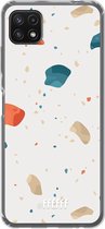 6F hoesje - geschikt voor Samsung Galaxy A22 5G -  Transparant TPU Case - Terrazzo N°3 #ffffff