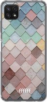 6F hoesje - geschikt voor Samsung Galaxy A22 5G -  Transparant TPU Case - Colour Tiles #ffffff
