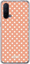 6F hoesje - geschikt voor OnePlus Nord CE 5G -  Transparant TPU Case - Peachy Dots #ffffff