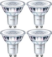 4 stuks Philips LED GU10 3.1W/827 36º Niet dimbaar