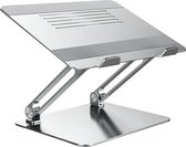 Laptop standaard - Universeel - Verstelbaar - Inklapbaar - Aluminium - 13, 14, 15, 16 en 17 inch - Antislip - Stabiel - Stand - Zilver