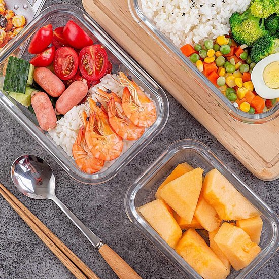 Meal Prep Bakjes- Glazen Vershoudbakjes - Koning Bamboe Meal Prep Bakjes- Glazen Vershoudbakjes - Koning Bamboe