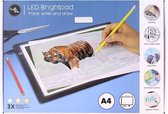 Dunne LED Lightpad A4 - Dimbaar Met 3 Standen -