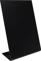 Tableau ardoise / ardoise / porte-cartes en L acrylique noir A6