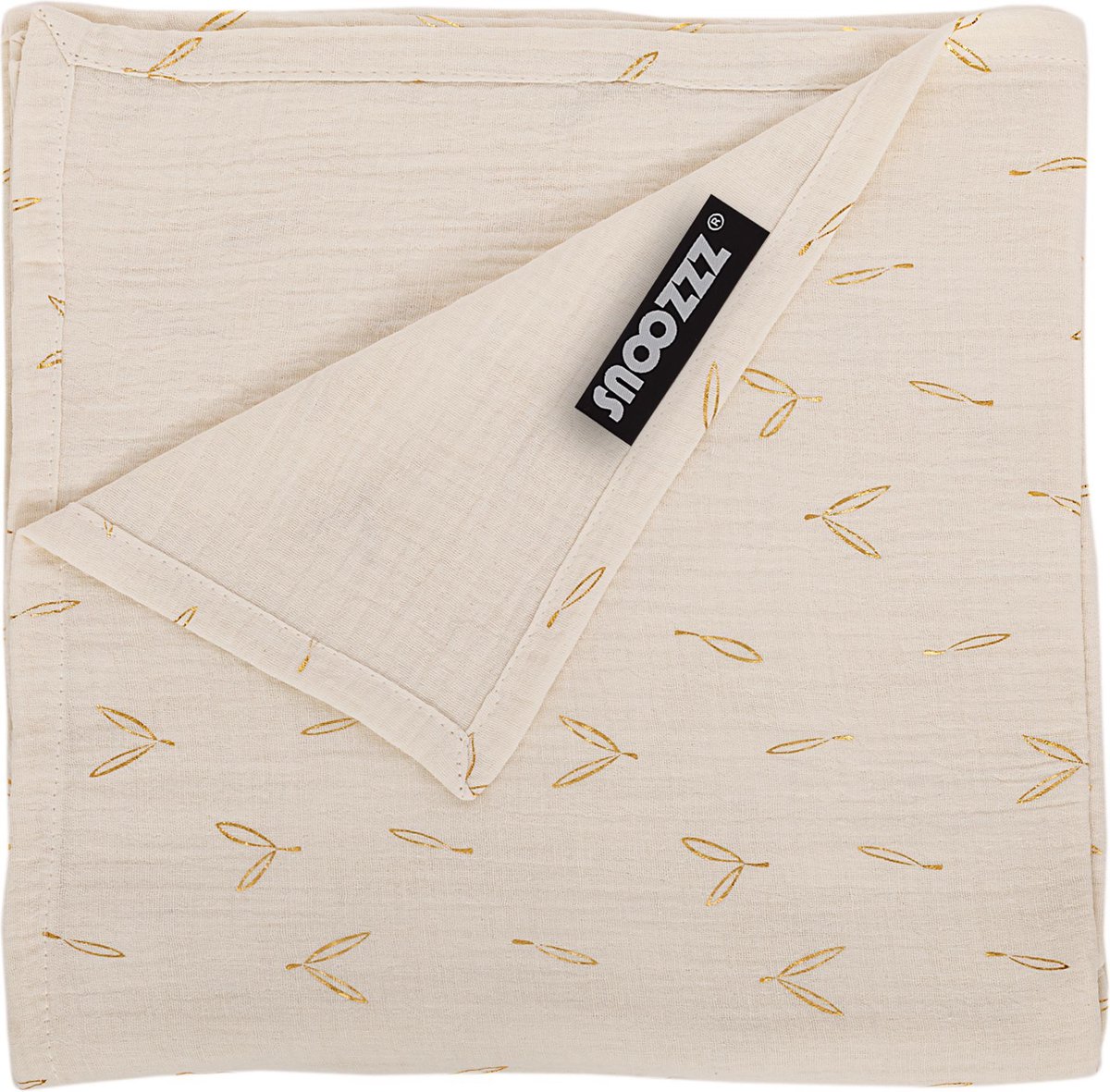 Goedkoopste Snoozzz Hydrofiel doek XL Swaddle - de beste kwaliteit zachte Hydrofiel - 100 katoen - 120 x 120 cm - Champagne goud