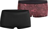 Björn Borg Minishorts Core - Ondergoed - 2 stuks - Dames - Maat S - Zwart & Roze Paisley Print