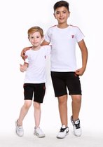 Sportkleding Set / Gympak - T-Shirt en Korte Broek - 158/164 - Jongens Wit