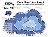 Crealies Crea-Nest-Lies Small snijmal - Wolken met dubbele s