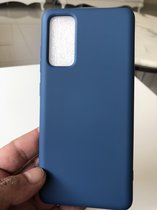 Hoogwaardige Siliconen back cover case - Geschikt voor Samsung Galaxy S20FE - TPU hoesje Navy (2mm dik) stevig back cover