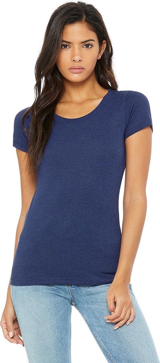 Shirt Bella basic navy blauw L