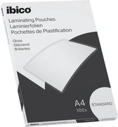 Ibico Basics Pochettes de Housses de laminage A4, brillantes - Standard - 100 pièces - Transparent