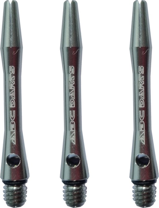 Foto: Abc darts dart shafts aluminium titanium look short 3 sets 9 stuks 