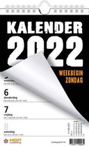 Weekkalender 2022 - Met ringband (13.5cm x 20cm) ZONDAG