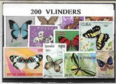 Vlinders – Luxe postzegel pakket (A6 formaat) : collectie van 200 verschillende postzegels van vlinders – kan als ansichtkaart in een A6 envelop - authentiek cadeau - kado - gesche