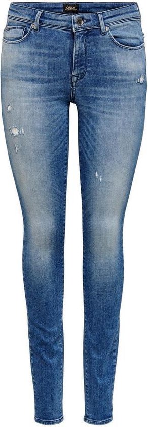Only Jeans Onlshape Life Reg Skinny Dnm Rea540 Noos 15237326 Medium Blue Denim Dames Maat - W26 X L32