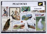 Pauwen – Luxe postzegel pakket (A6 formaat) : collectie van verschillende postzegels van pauwen – kan als ansichtkaart in een A6 envelop - authentiek cadeau - kado - geschenk - kaa