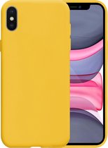 iPhone Xs Hoesje Siliconen - iPhone Xs Case - iPhone Xs Hoes - Geel