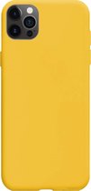 Hoesje Geschikt voor iPhone 12 Pro Max Hoesje Siliconen Cover Case - Hoes Geschikt voor iPhone 12 Pro Max Hoes Back Case - Geel