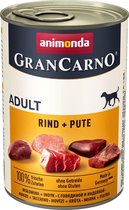 Animonda Grancarno Adult Rund + Kalkoen 6 x 400 gram ( Hondenvoer )
