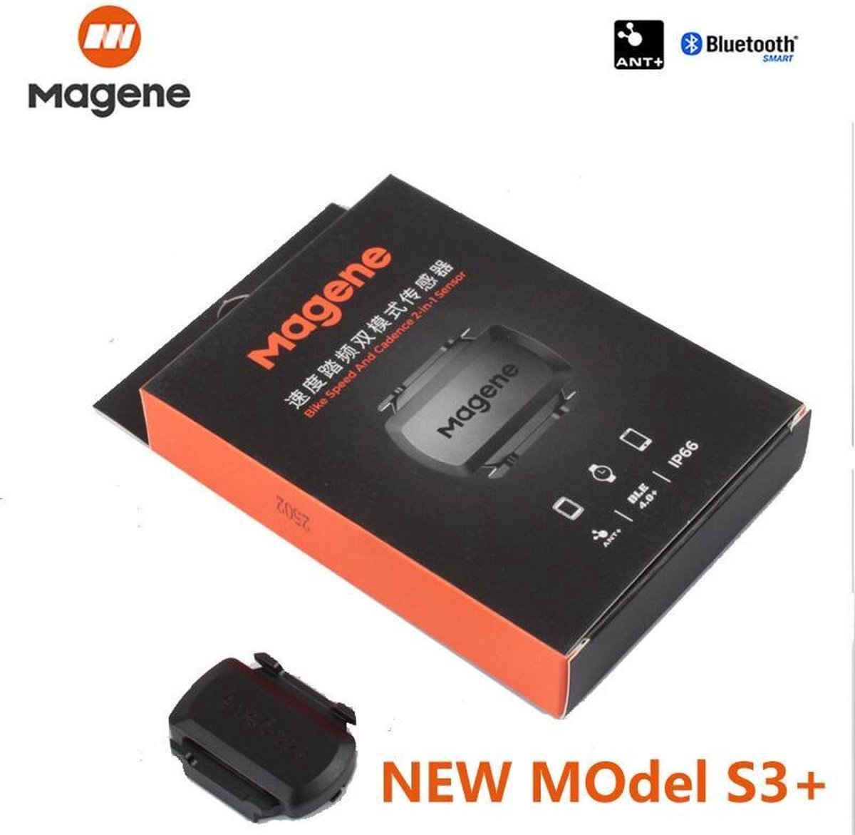 Capteur de vitesse et capteur de cadence Magene S3+ avec mode Dual (lot de  2) (avec