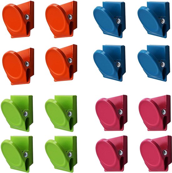 Thermisch Springplank regering Magneten Koelkast - Zinaps16 stuks Multi kleur magnetische metalen clip,  koelkast... | bol.com