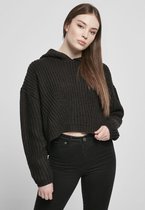 Urban Classics Crop Hoodie -L- Oversized Zwart