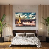 KEK Original - Cities London - wanddecoratie - 150 x 100 cm - muurdecoratie - Dibond 3mm -  schilderij