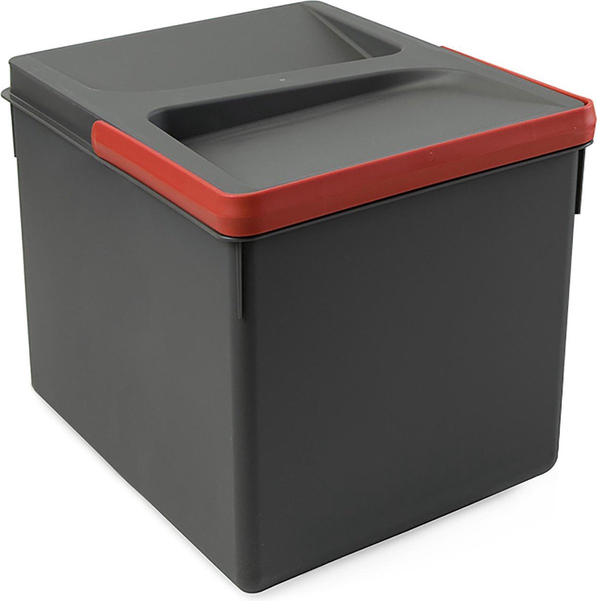 Emuca Recyclingcontainers voor keukenlade, hoogte 216 mm, 1x12L, Actraciet grijs