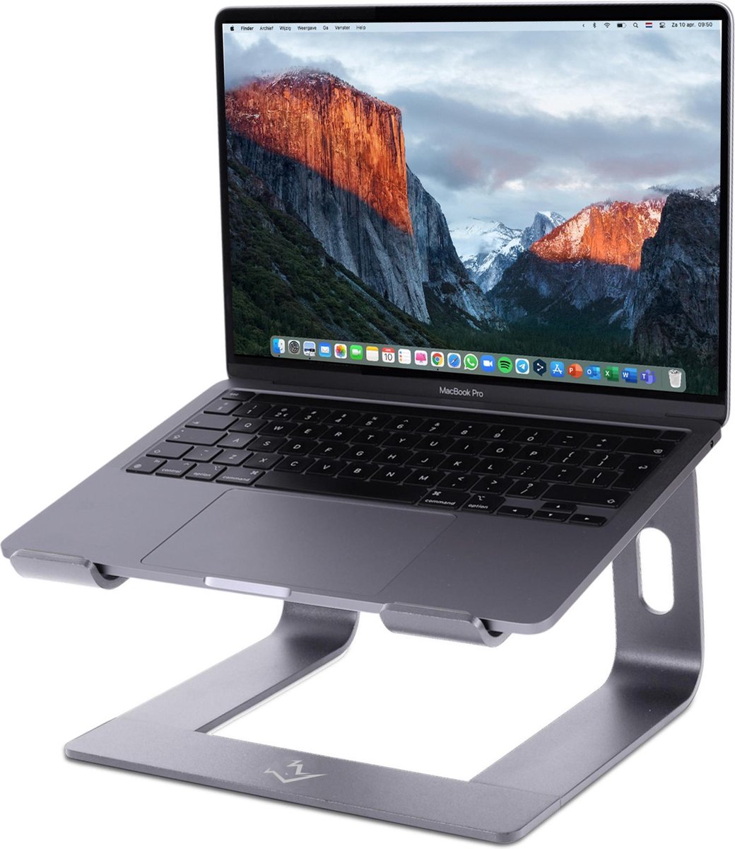 Laptopverhoger gemaakt van hoogwaardig aluminium - 10 tot 17 inch - Laptop standaard grijs / space gray