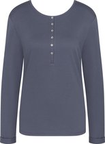 Triumph Mix & Match LSL TOP Buttons Vrouwen Pyjamashirt - MOONLIGHT BLUE - Maat 44