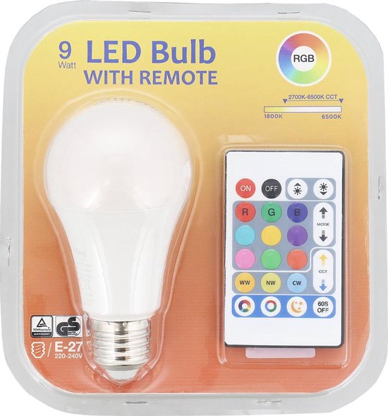 LED Lamp Kleur met Afstandsbediening | bol.com