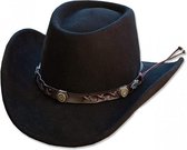 Western hoed Gambler Stars&Stripes zwart maat S