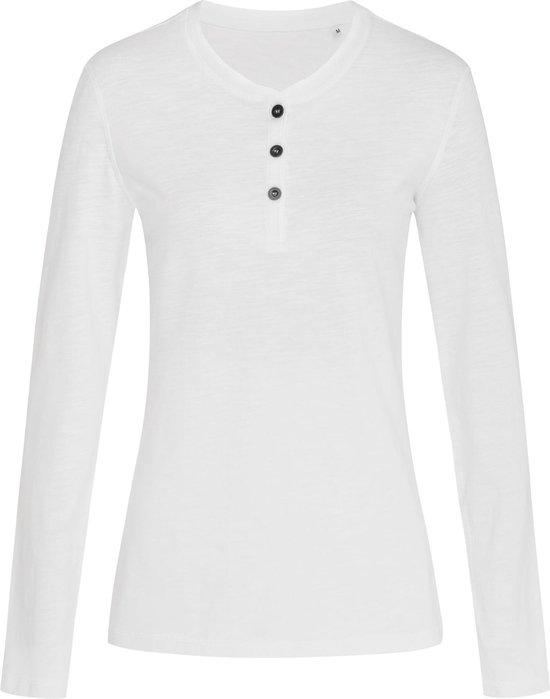 Stedman Sharon Henley Long Sleeve Women S9580 - White - L
