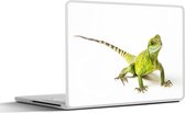 Laptop sticker - 14 inch - Hagedis - Reptiel - Wit - 32x5x23x5cm - Laptopstickers - Laptop skin - Cover