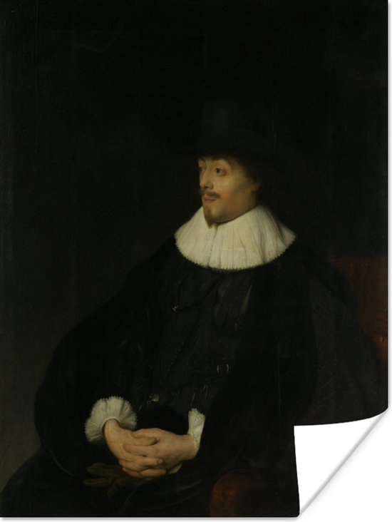Portrait de Constantijn Huygens - Peinture de Jan Lievens 60x80 cm | bol.com