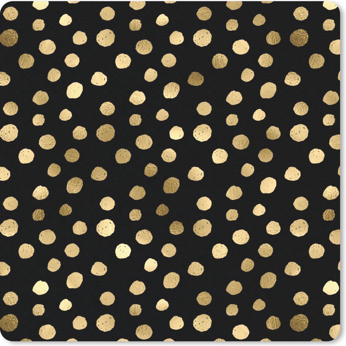 Muismat 30x30 cm - Mousepad Patronen - Stippen - Goud - Muismatten