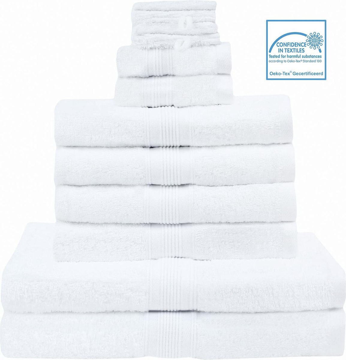 Anno 1588 Hotel Handdoekenset - 2x Badlaken + 4x Handdoek + 2x Gastendoek + 2x Washandje - Wit