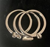 Set Ringen "Liora", L (18.5mm) Made with Swarovski elements