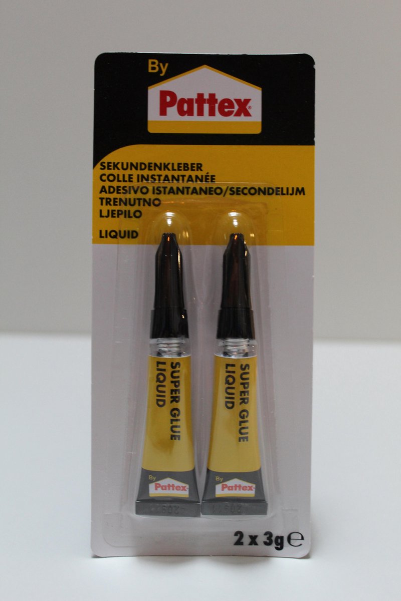 Pattex Instant Glue - secondelijm - vloeibare lijm - set van 2x3gram