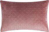 Hoyz | Triangle Velvet TwiLicht Mauve Kussen Kussenhoes | 40 X 60 | Sierkussen Voor Woonkamer Of Slaapkamer