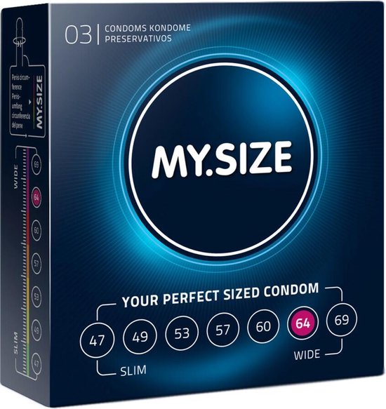 MY.SIZE Pro 64 mm Condooms - 3 stuks