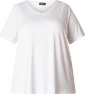 BASE LEVEL CURVY Alba T-Shirts - White - maat 3(52)