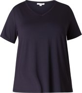 BASE LEVEL CURVY Alba T-Shirts - Dark Blue - maat 1(48)