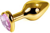 LOVETOY - Gold Butt Plug Rosebud With Pink Jewel