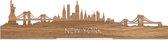 Standing Skyline New York Eikenhout - 40 cm - Woon decoratie om neer te zetten en om op te hangen - Meer steden beschikbaar - Cadeau voor hem - Cadeau voor haar - Jubileum - Verjaardag - Housewarming - Aandenken aan stad - WoodWideCities